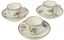 SEVRES A SET OF THREE PORCELAIN CUPS AND THREE SAUCERS, PAINTED BY MME NOUALHIER, CIRCA 1770S