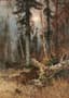 YULIY KLEVER (1850-1924)
Late autumn forest landscape under a full moon