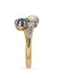 VINTAGE 18K YELLOW GOLD DIAMOND AND SAPPHIRE RING