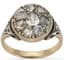 14K YELLOW GOLD RING WITH DIAMOND, 19TH CENTURY