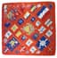 HERMÈS
'Pavois' 45 red silk scarf