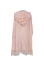 CHANEL BY KARL LAGERFELDPARIS FASHION WEEK SPRING 2017 
Pink lace and silk cape