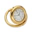 VAN CLEEF & ARPELS GILT BRASS ROUND TRAVELING CLOCK