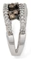 18K WHITE GOLD AND DIAMOND OPENWORK RING