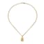 CHOPARD HAPPY DIAMONDS TEDDY BEAR 18K YELLOW GOLD, DIAMOND, RUBY AND SAPPHIRE NECKLACE