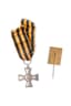 GROUP OF TWO MILITARIA ITEMS: 4th class SAINT GEORGE'S CROSS, ZBOROV 1917-1937 badge (manufactured by Mincovna Kremnica, Czech Republic)