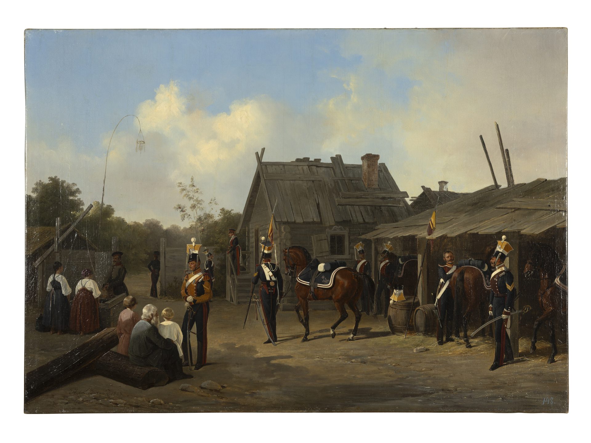 Adolphe Ladurner, Il reggimento Ulani della Guardia del granduca Michail Pavlovič al campo di Krasnoe Selo, 1843