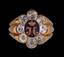 RING with the Emperor Nicholas I's Monogram
Gold, semi-precious stones, diamonds, enamel