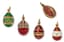 SET OF FIVE ‘EASTER EGGS’ SILVER-GILT ENAMEL PENDANTS