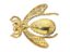 BROCHE 'SCARABEE’ EN OR JAUNE ET ARGENT DORE DIAMANTS, AMETHYSTE, PERIDOT ET RUBIS