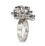 14K WHITE GOLD DIAMOND AND SAPPHIRE RING