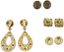 [NO RESERVE]
SET OF FOUR PAIRS OF VINTAGE COSTUME EARCLIPS