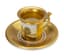 EUROPEAN PORCELAIN CUP DECORATED WITH LANDSCAPE AND SAUCER
Germany (?), 19th- early 20th century