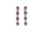 PAIR OF 18K WHITE GOLD, DIAMOND AND RUBY PENDANT EARRINGS