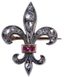 [SANS RESERVE]
BROCHE FLEUR DE LYS EN DIAMANTS