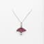 18K WHITE GOLD MUSHROOM PENDANT WITH RUBIES