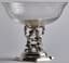 BELFIORE CRYSTAL BOWL HELD BY TWO SILVER CHERUBS