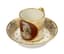 PORCELAIN LITRON SHAPED CUP DECORATED WITH A PORTRAIT OF CATHERINE II AND SAUCER