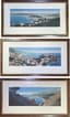 LOT OF THREE PANORAMIC CHROMOLITHOGRAPHS:
View of the Principality of Monaco, Menton and Nice
circa 1930s