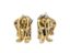 CLIPS D’OREILLES ‘PANTHÈRE’ EN OR JAUNE 18K, DIAMANTS ET SAPHIRS