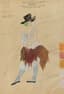 BERNARD DAYDÉ (1921–1986)
Two costume designs for Stravinsky’s ballet ‘Pulcinella’, choreographed by Maurice Béjart