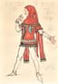 ALEXANDRE BENOIS (1870-1960)
Сostume design for The Jester for the ballet ‘Swan Lake’ by Pyotr Ilyich Tchaikovsky at Kirov State Academic Theatre of Opera and Ballet in Leningrad in 1945