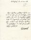 OTTO VON BISMARCK (1815-1898)
Autograph letter signed ‘v. Bismarck’.
Friedrichsruh, 24 May 1896.