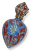 SILVER AND ENAMEL PERFUME BOTTLE