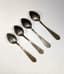 SET OF FOUR SILVER FILIGREE AND POLYCHROME ENAMEL TEASPOONS DECORATED WITH FLOWERS
Ussr, 1958-1994