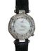 MONTRE-BRACELET DE DAME VINTAGE GMT HEPTAGONE OR GRIS 18K SAPHIRS ET DIAMANTS, ANNEES 1990