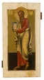 PAIR OF ICONS 'SAINT SIMON THE CANAANITE' AND 'SAINT MATTHEW THE APOSTLE'
Mstera, late 19th century