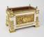 RARE EMPIRE MARBLE BRASS BRONZE GILDED BOX WITH GOLDEN MUSICAL INSTRUMENTS MOTIF JARDINIÈRE