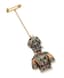 SILVER, 18K YELLOW GOLD, DIAMOND, TURQUOISE, GARNET, EMERALD ‘MOOR’ BROOCH