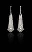 ART DÉCO PLATINUM AND 7 CT. DIAMOND PENDANT EARRINGS