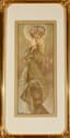 ALPHONSE MUCHA (1860-1939)
Lot of two lithographs: series 'The Moon and the stars’ - L’Etoile Polaire and La Lune