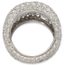 BAGUE BOMBÉE EN OR GRIS 18K ET DIAMANTS