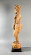 IMPORTANT WOOD FIGURE OF TURBANED MAN IN A DHOTTI 
BURMA, 18TH - 19TH CENTURIES