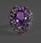 AMETHYSTE, SAPPHIRE AND PERIDOT RING