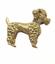YELLOW GOLD DOG BROOCH