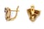 18K YELLOW GOLD, DIAMOND AND RUBY EARRINGS