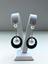 (Δ) WHITE GOLD, DIAMOND, PEARL, AND ONYX EARRINGS