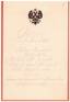 Menu for the of cial visit of the Tsar.
