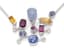 18K WHITE GOLD, DIAMOND, TANZANITE, CITRINE, AMETHYST AND CHALCEDONY NECKLACE