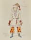 ALEXANDRE BENOIS (1870-1960)
Costume design for the character Petrushka for the ballet 'Petrushka' by Igor Stravinsky in 1947