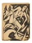NATALIA GONCHAROVA (1881-1962)
Quatre illustrations pour les poèmes d’Aleksei Kruchyonykh ‘Pustynniki’ et ‘Pustynnitsa’ (Les hommes du désert et La femme du désert), 1913