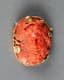 18k gold AND CORAL CAMEO BROOCH, 1830s