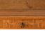 BUREAU PLAT A CINQ TIROIRS EN MARQUETERIE ET FAUTEUIL A DOS ROND