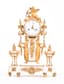 IMPORTANT FRENCH LOUIS XVI STYLE GILT BRONZE AND MARBLE MANTEL CLOCK, 19TH CENTURY