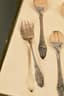 SET OF SILVER PASTRY CAKE FORKS WITH MONOGRAM, 12 PIECES