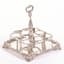SILVER CONDIMENT HOLDER WITH EIGHT CRYSTAL BOTTLES
